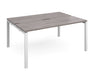 Adapt II - Back To Back Rectangular Desks - White Frame.