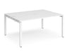 Adapt II - Back To Back Rectangular Desks - White Frame.