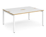 Adapt II - Back To Back Rectangular Desks - White Frame.