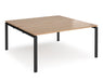 Adapt II - Back To Back Square Desks - Black Frame.