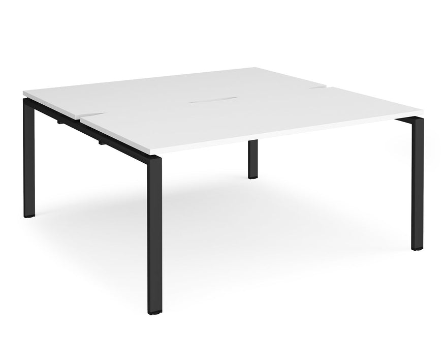 Adapt II - Back To Back Square Desks - Black Frame.