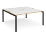 Adapt II - Back To Back Square Desks - Black Frame.