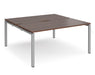 Adapt II - Back To Back Square Desks - Silver Frame.