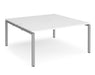 Adapt II - Back To Back Square Desks - Silver Frame.