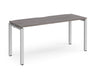 Adapt II - Single Bench Desk - Silver Frame - 600mm.