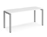 Adapt II - Single Bench Desk - Silver Frame - 600mm.