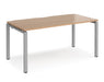 Adapt II - Single Bench Desk - Silver Frame - 800mm.