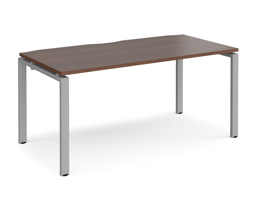 Adapt II - Single Bench Desk - Silver Frame - 800mm.