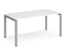 Adapt II - Single Bench Desk - Silver Frame - 800mm.