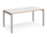 Adapt II - Single Bench Desk - Silver Frame - 800mm.