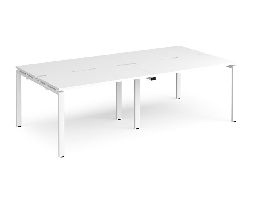 Adapt II - Double Back To Back Desk - White Frame.