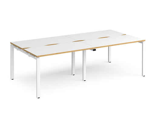 Adapt II - Double Back To Back Desk - White Frame.