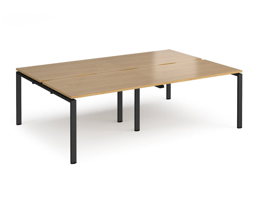 Adapt II - Double Back To Back Desk - Black Frame.