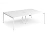 Adapt II - Double Back To Back Desk - White Frame - 1600mm.