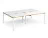 Adapt II - Double Back To Back Desk - White Frame - 1600mm.