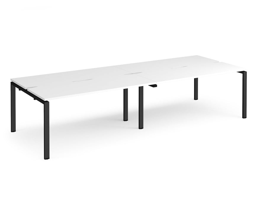 Adapt II - Double Back To Back Desk - Black Frame.