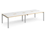 Adapt II - Double Back To Back Desk - Silver Frame.