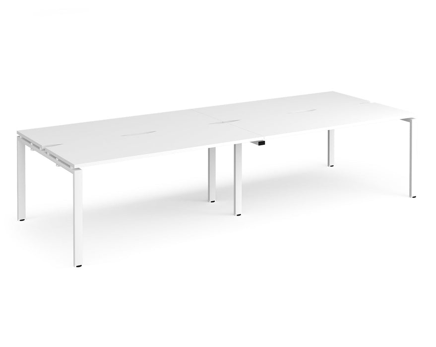 Adapt II - Double Back To Back Desk - White Frame.