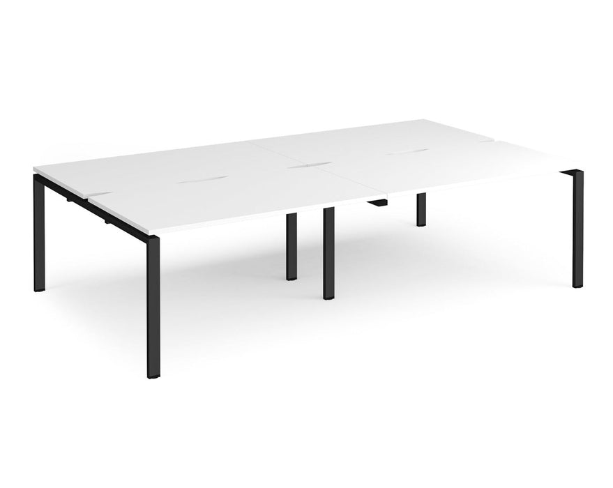 Adapt II - Double Back To Back Desk - Black Frame.