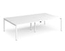 Adapt II - Double Back To Back Desk - White Frame - 1600mm.