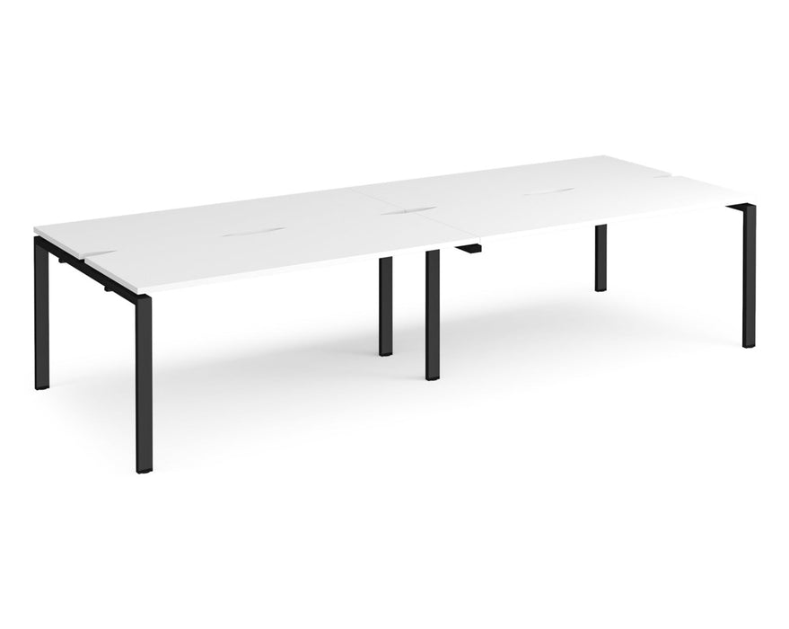 Adapt II - Double Back To Back Desk - Black Frame.