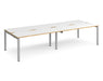 Adapt II - Double Back To Back Desk - Silver Frame.