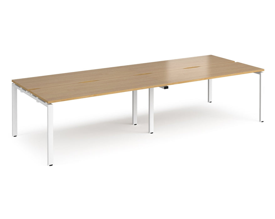 Adapt II - Double Back To Back Desk - White Frame.