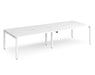 Adapt II - Double Back To Back Desk - White Frame.