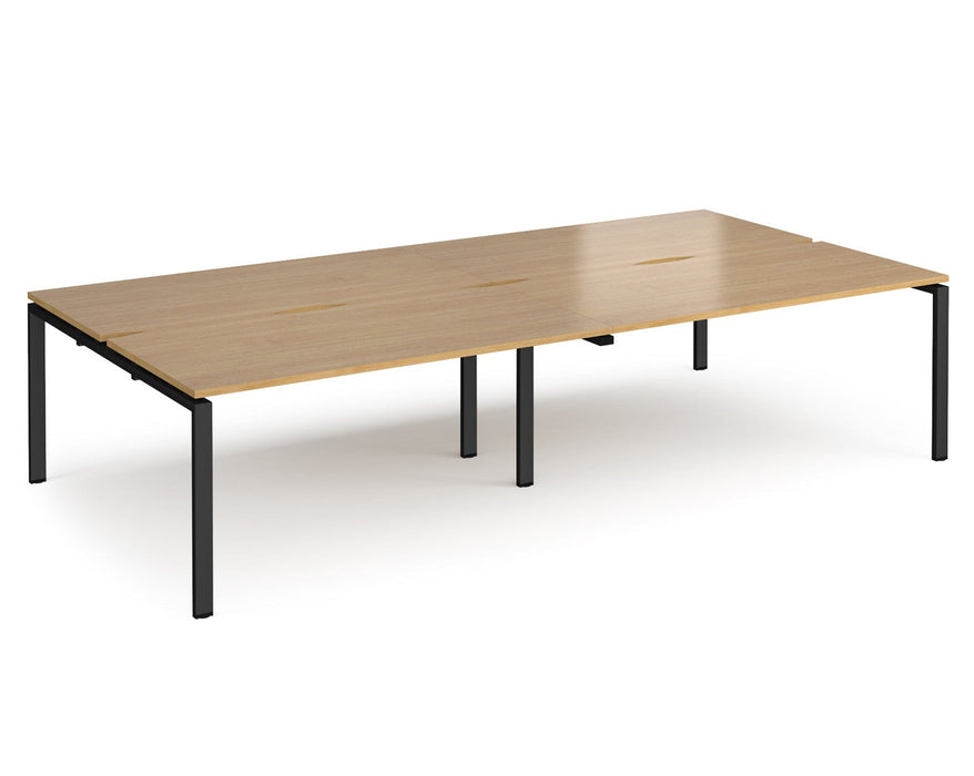 Adapt II - Double Back To Back Desk - Black Frame.