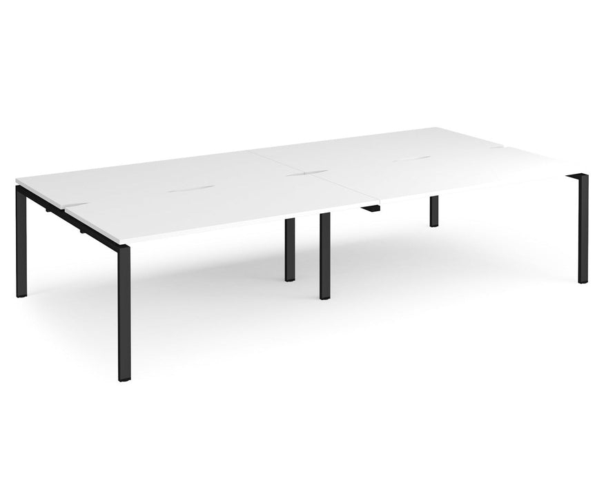 Adapt II - Double Back To Back Desk - Black Frame.