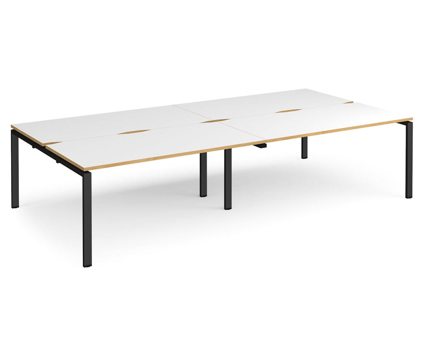 Adapt II - Double Back To Back Desk - Black Frame.