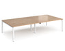 Adapt II - Double Back To Back Desk - White Frame - 1600mm.