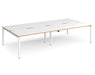 Adapt II - Double Back To Back Desk - White Frame - 1600mm.