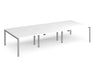 Adapt II - Triple Back To Back Desk - Silver Frame - 1600mm.