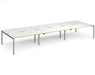 Adapt II - Triple Back To Back Desk - Silver Frame - 1600mm.