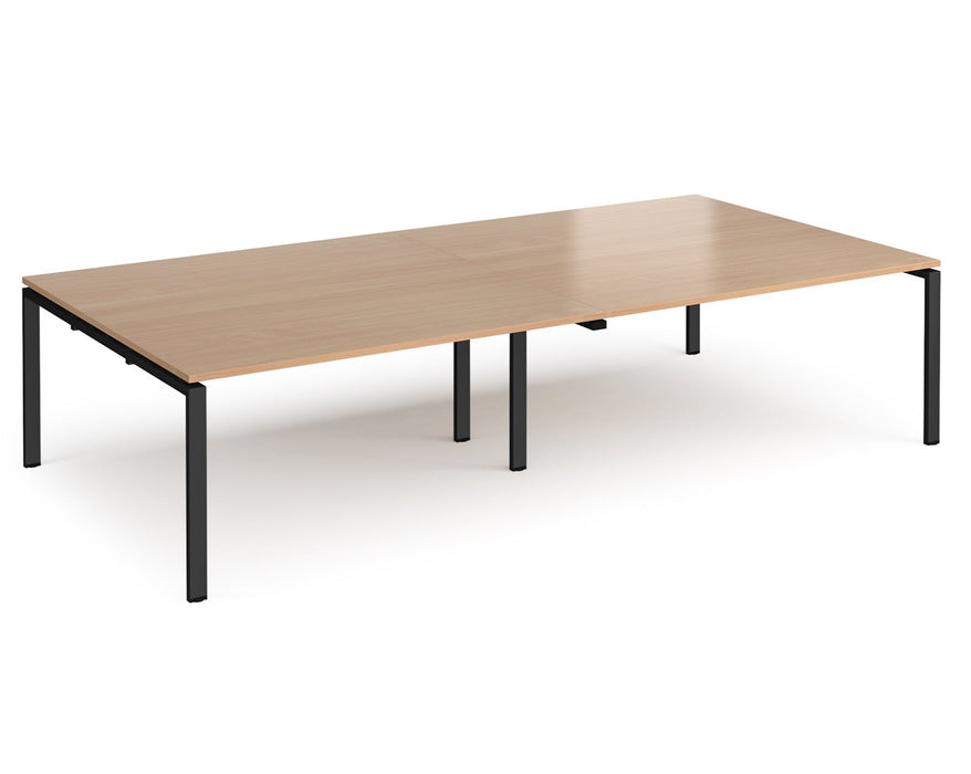 Adapt - Rectangular Boardroom Table - Black Frame.