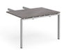 Adapt - Double Return Add On Desk Unit - Silver Frame.