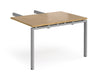 Adapt - Double Return Add On Desk Unit - Silver Frame.