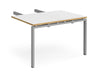 Adapt - Double Return Add On Desk Unit - Silver Frame.