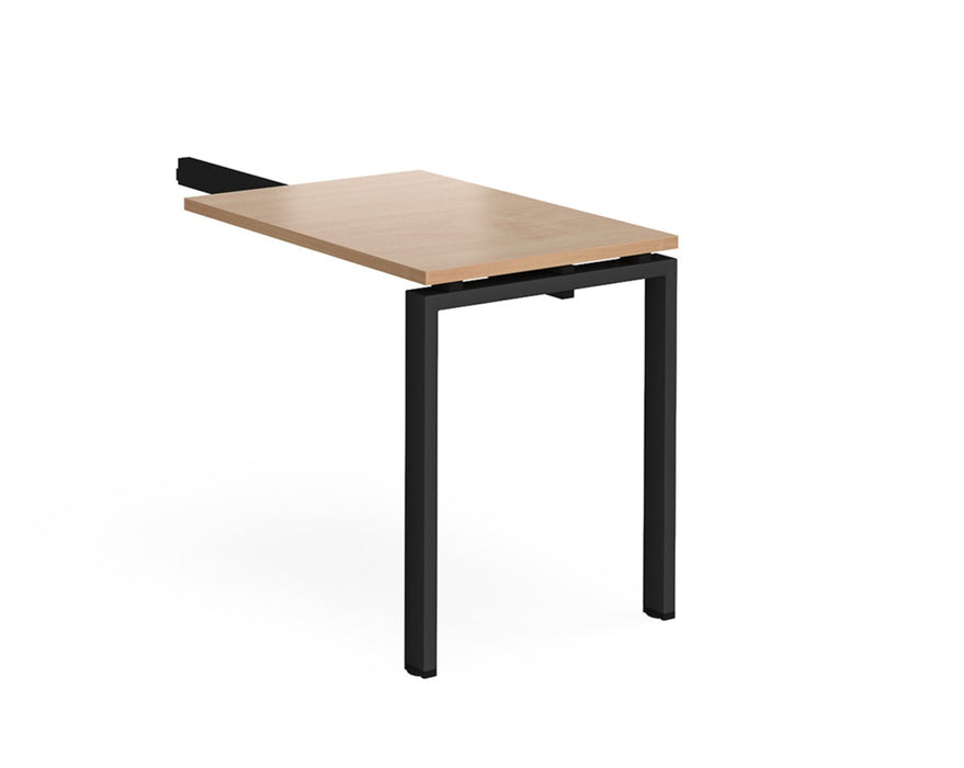 Adapt - Single Return Add On Desk Unit - Black Frame