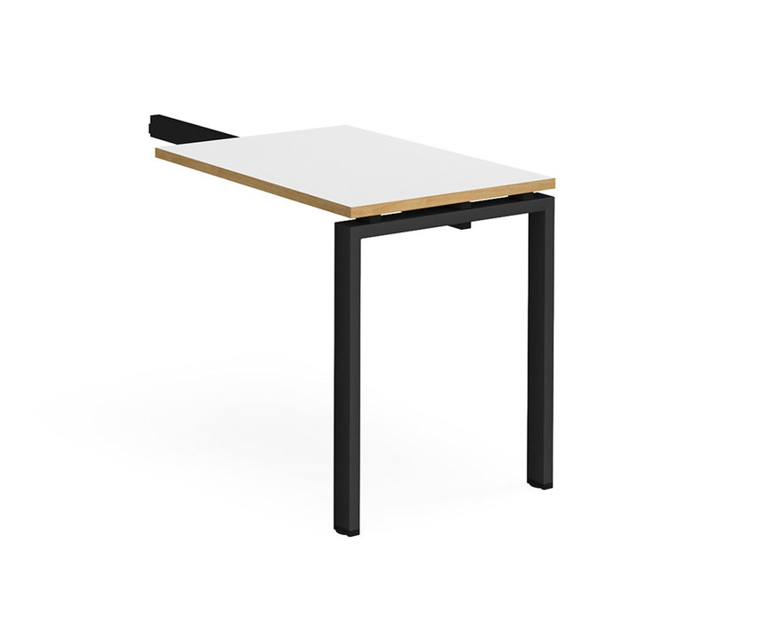 Adapt - Single Return Add On Desk Unit - Black Frame