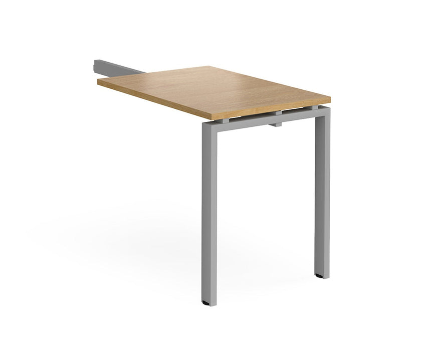 Adapt - Single Return Add On Desk Unit - Silver Frame