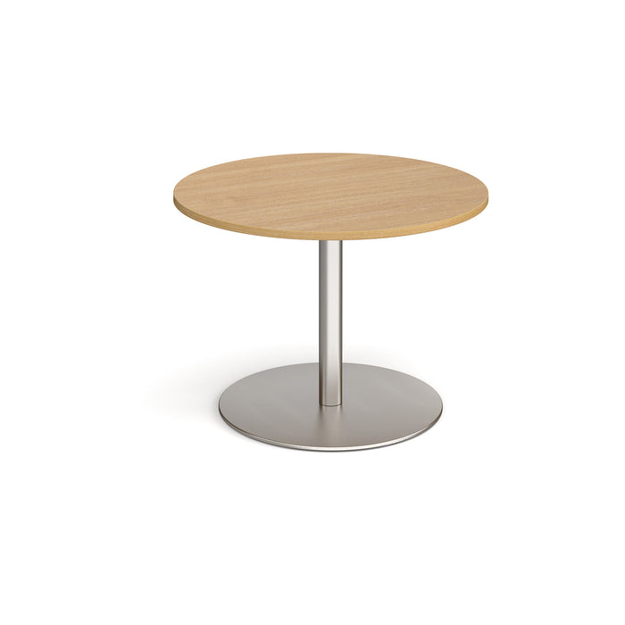 Eternal - Circular Boardroom Table - Brushed Steel Frame.