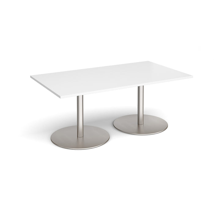 Eternal -  Rectangular Boardroom Table - Brushed Steel Frame.