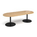 Eternal - Radial End Boardroom Table - Black Frame.