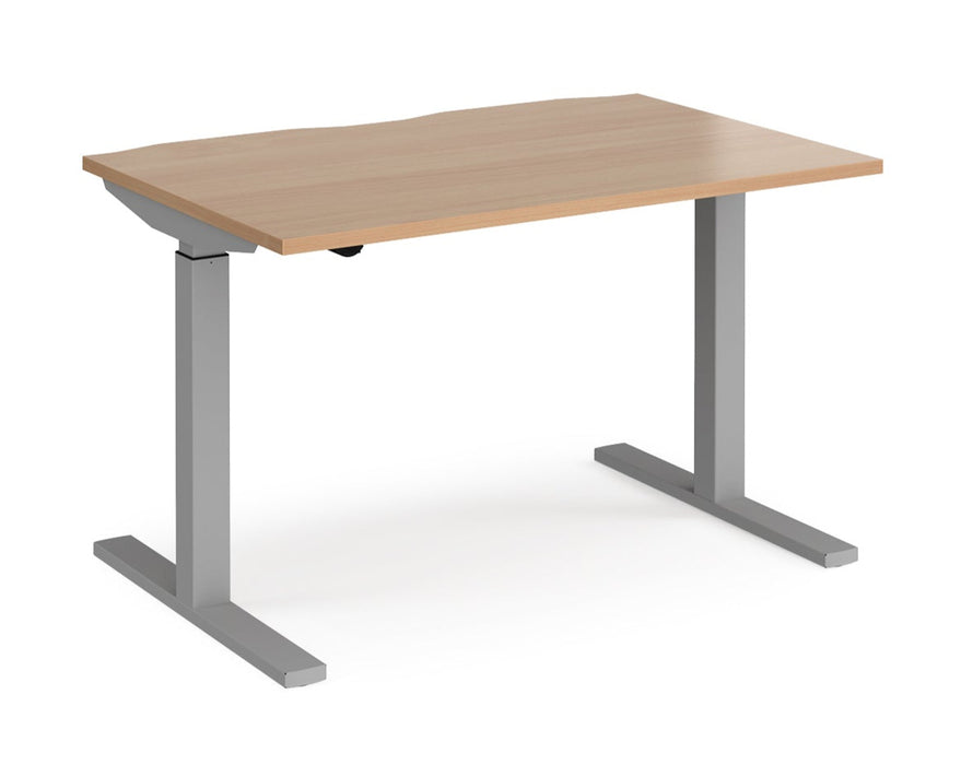 Elev8²Mono - Sit-stand Desk - Silver Frame.