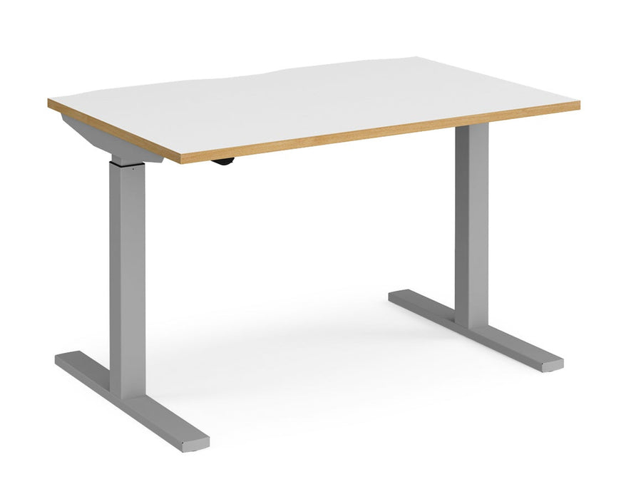 Elev8²Mono - Sit-stand Desk - Silver Frame.