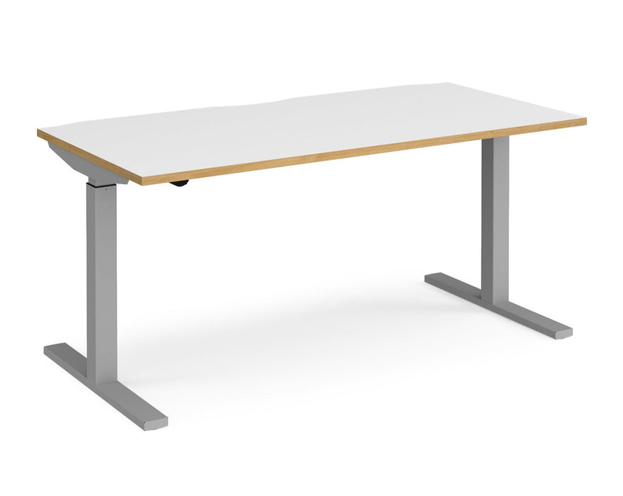 Elev8²Mono - Sit-stand Desk - Silver Frame.