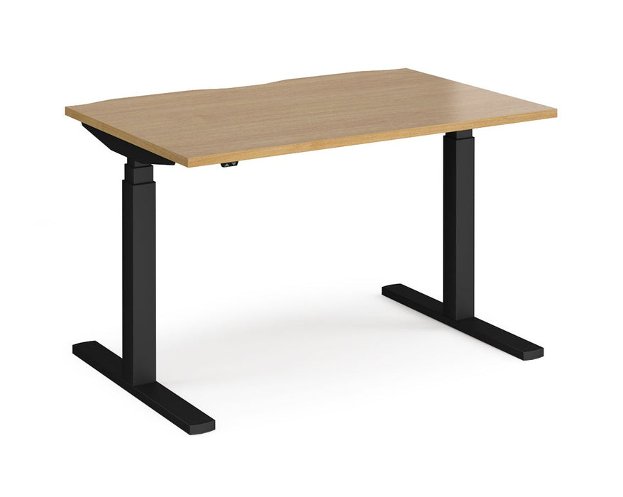 Elev8²Touch - Sit-stand Single Desk - Black Frame.