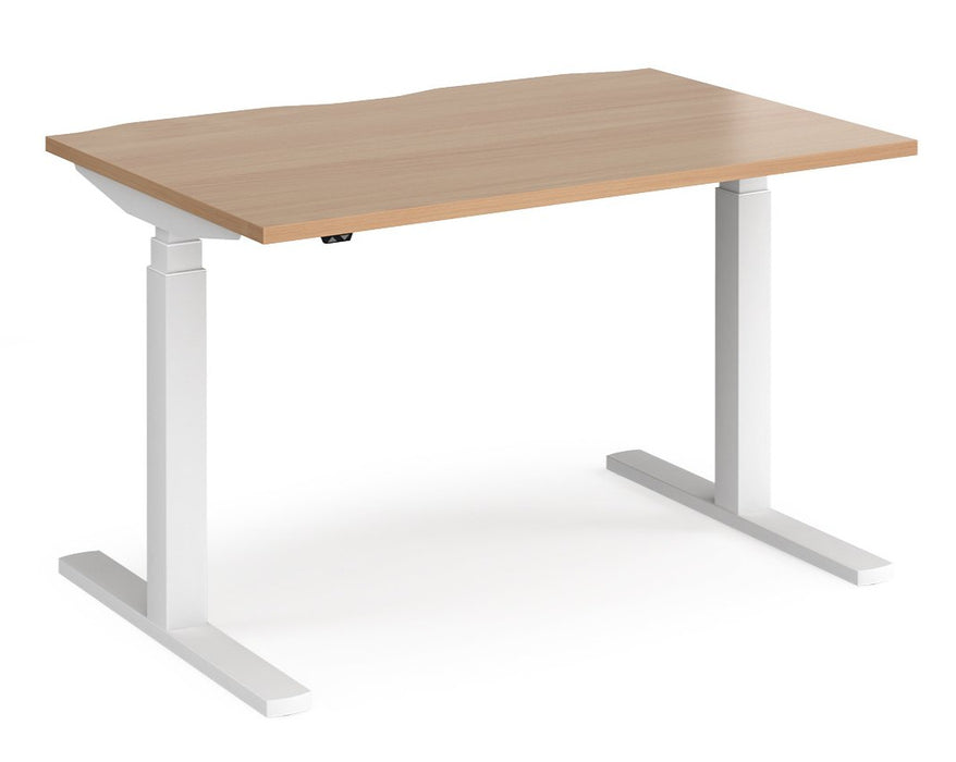 Elev8²Touch - Sit-stand Single Desk - White Frame.